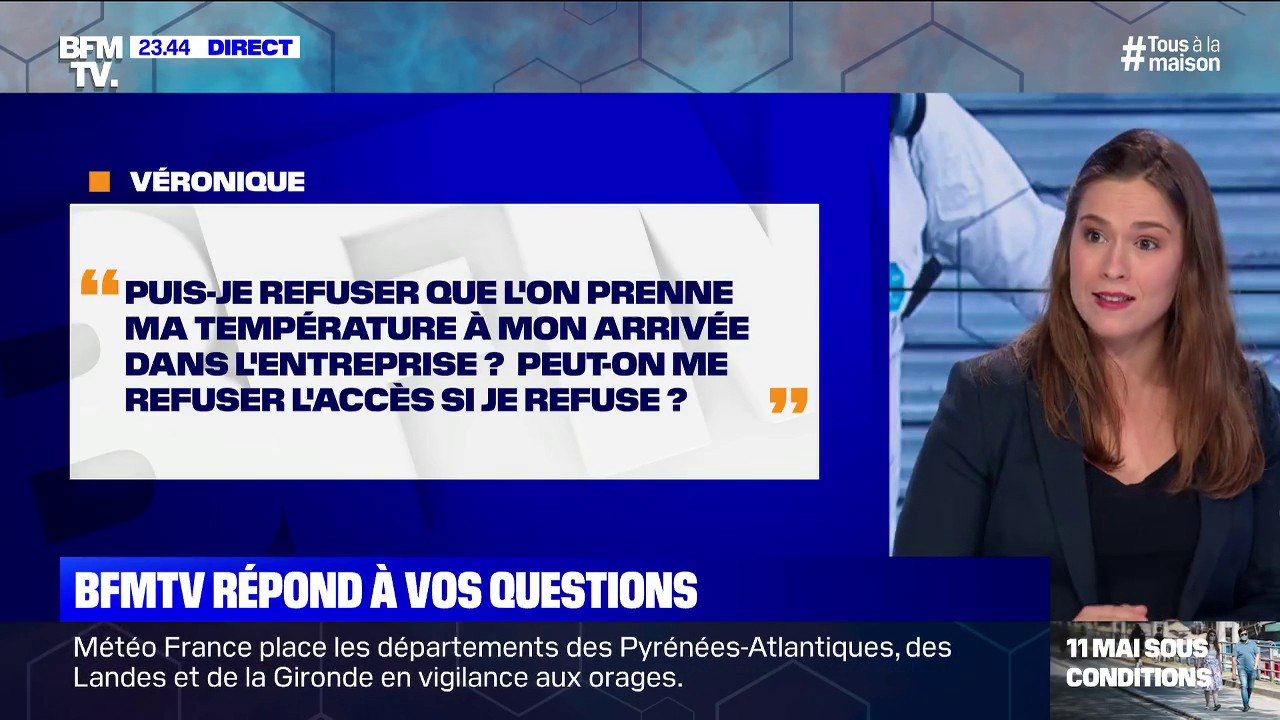 Puis-je refuser que l'on prenne ma température à mon arrivée dans l'entreprise? BFMTV répond à vos questions