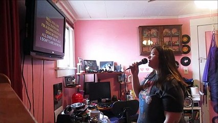 Me Singing Karaoke I Don't Care Anymore