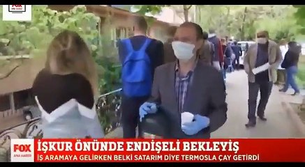 İş aramaya gittiği İŞKUR'un önünde çay sattı: "Kızım, 'baba evde ekmek yok' dedi"