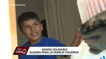 Familia Figueroa recibio ayuda gracias a la solidaridad del publico