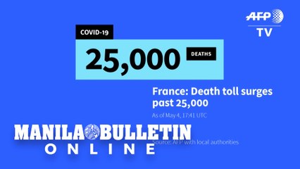 COVID-19 death toll passes 25,000 in France