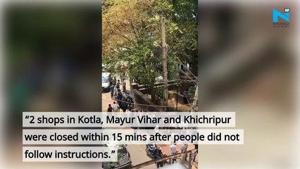 Police shuts liquor shops minutes after opening in parts of Delhi