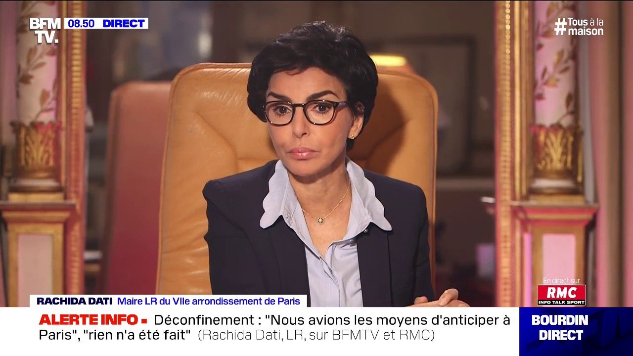 Rachida Dati (LR) n'est "pas favorable" à l'application StopCovid, "avant le tracking, faisons le testing"