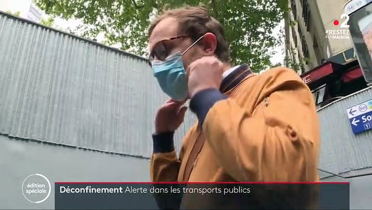 Coronavirus - A quelques jours du déconfinement du 11 mai, le 20h de France 2 teste en conditions réelles les mesures mises en place par la RATP dans le métro