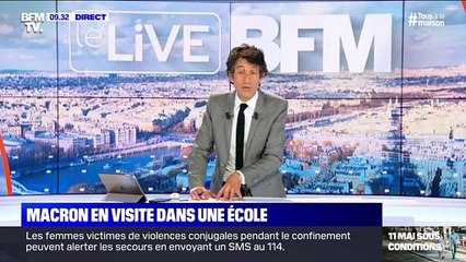 Macron en visite dans une école - 05/05