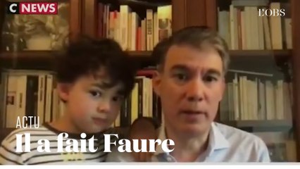 En plein direct sur Cnews, Olivier Faure est interrompu par son fils
