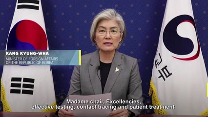 강경화, 코로나19 기금 마련 화상회의 참석 / YTN