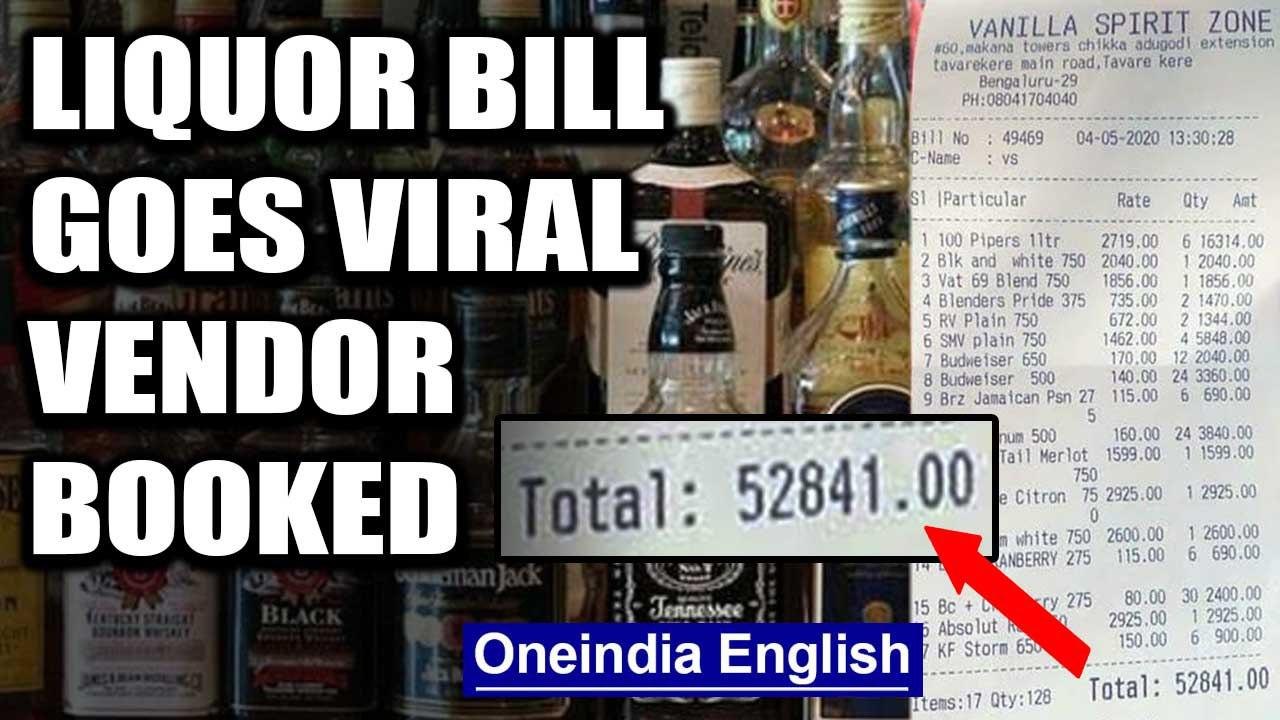After liquor bill goes viral, Bengaluru vendor booked for exceeding limit | Oneindia News