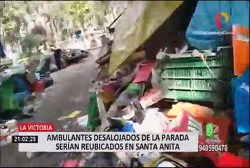 Скачать видео: Ambulantes desalojados del mercado de La Parada serían reubicados en Santa Anita