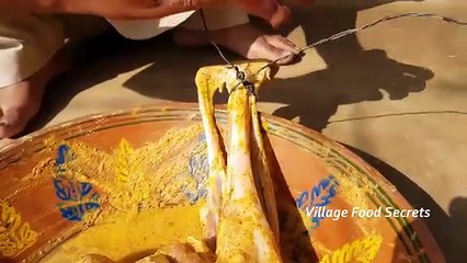 Mutton LEG Roasted in Tandoor Oven | Roasted Mutton Leg