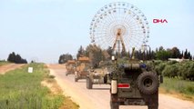 İdlib'de M4 Karayolunda, kara ve hava unsurlarının katılımıyla 8'inci Türk-Rus Birleşik Kara...