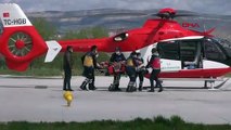 SİVAS Ambulans helikopter, kalbi duran hasta için havalandı