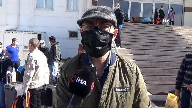 Karaman'da karantina süreci tamamlanan 154 kişi memleketlerine gönderildi