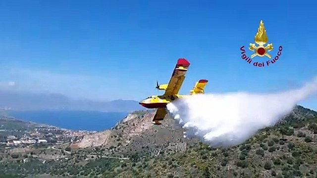 Bagheria (PA) - Incendio boschivo sul Monte Catalfano (05.05.20)