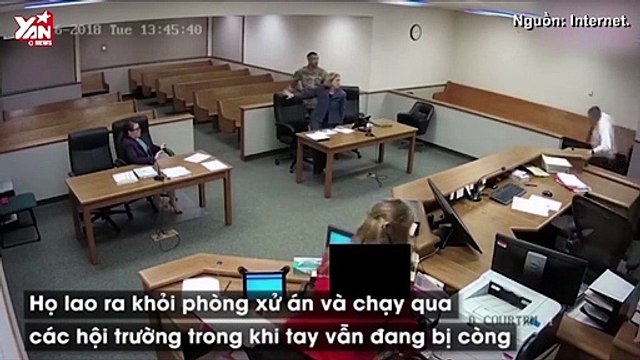 Thẩm phán truy đuổi bị cáo đào tẩu khỏi tòa như phim hành động