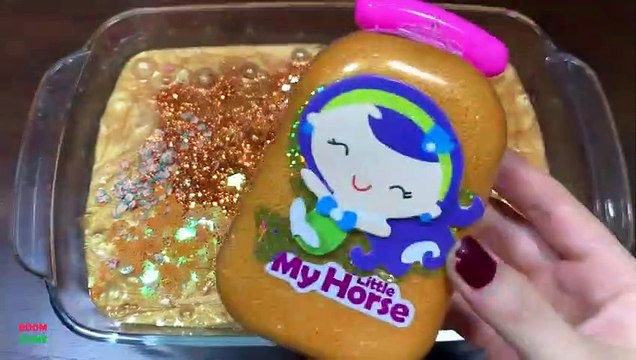 SPECIAL GOLD SLIME - Mixing Makeup and Glitter Into Glossy Slime ! Satisfying Slime Videos #
