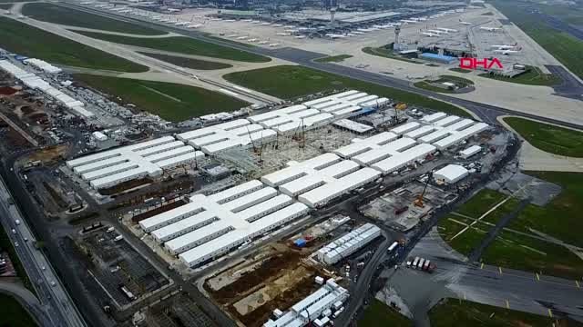 ATATÜRK HAVALİMANI'DAKİ HASTANE İNŞAATINDA SON DURUM HAVADAN GÖRÜNTÜLENDİ