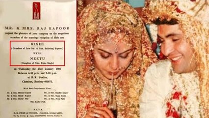 Rishi Kapoor And Neetu Kapoor’s Wedding Pictures, RECEPTION Invite Go Viral On Social Media!