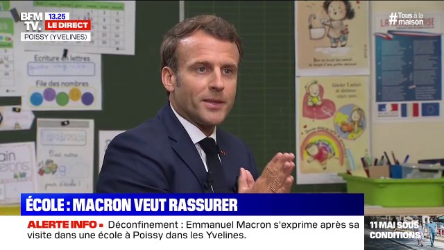 Emmanuel Macron: J'entends les réticences des enseignants, mais on ne peut pas dire pendant des mois et de mois, le pays ne vit plus