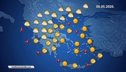 Η πρόγνωση του καιρού για την Τετάρτη 06-05-2020