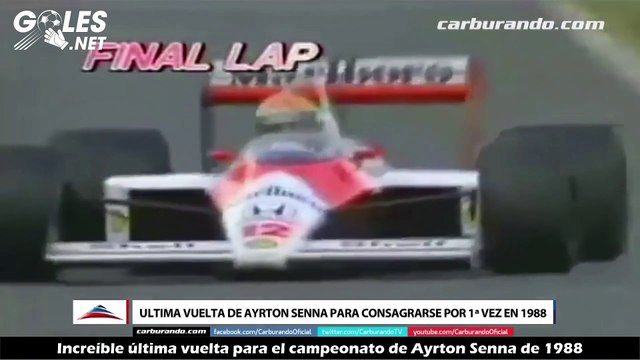 Increíble última vuelta para el campeonato de Ayrton Senna de 1988