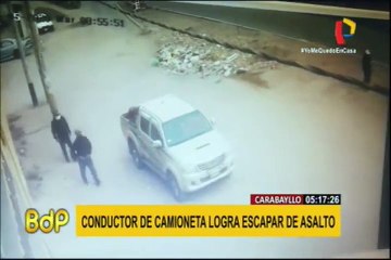 Ladrones encañonan a conductor pero este logra huir antes que le roben