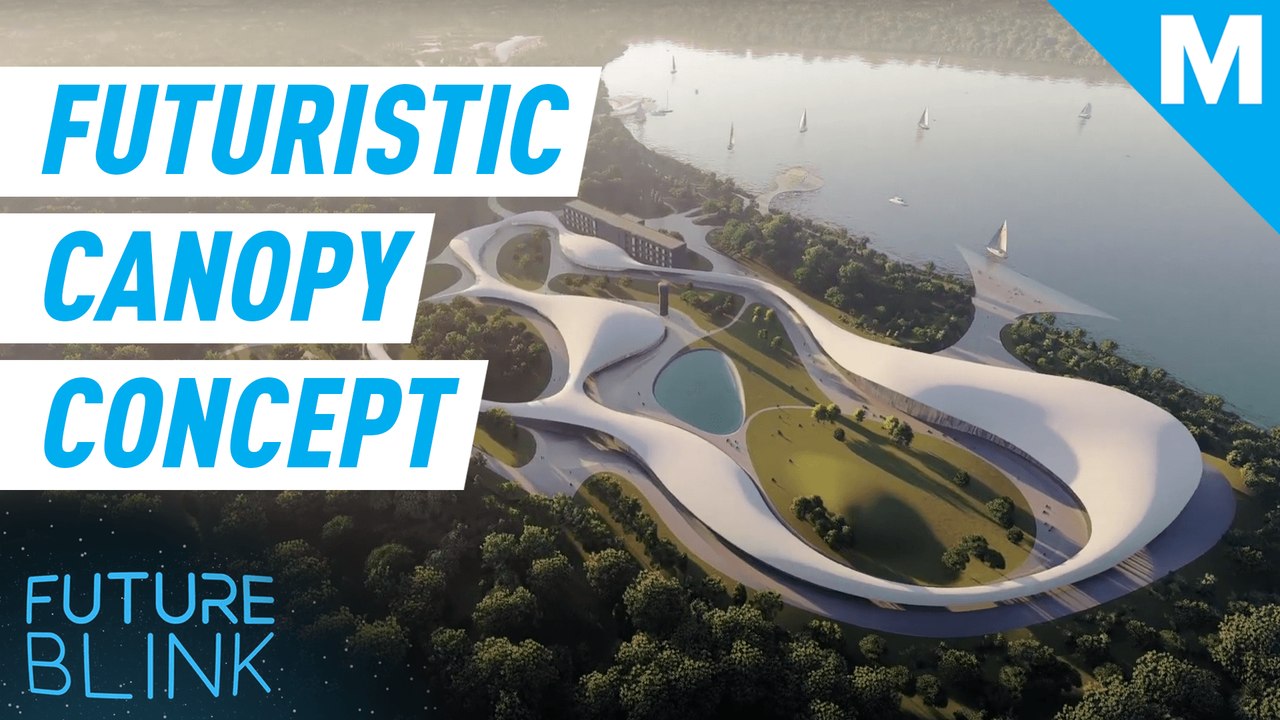 This concept building is united under a futuristic canopy — Future Blink