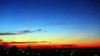 Airplane On Sunset Sky - Free Stock Footage - No Copyright - City Flight Airport