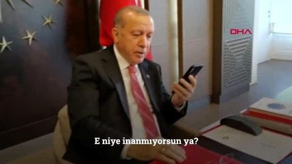 CUMHURBAŞKANI ERDOĞAN, MİLLİ DAYANIŞMA KAMPANYASI'NA YÜZÜĞÜNÜ BAĞIŞLAYAN MUKADDER ÖKSÜZ İLE...