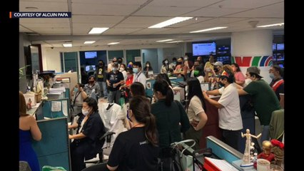 ABS-CBN newsroom as it goes off-air