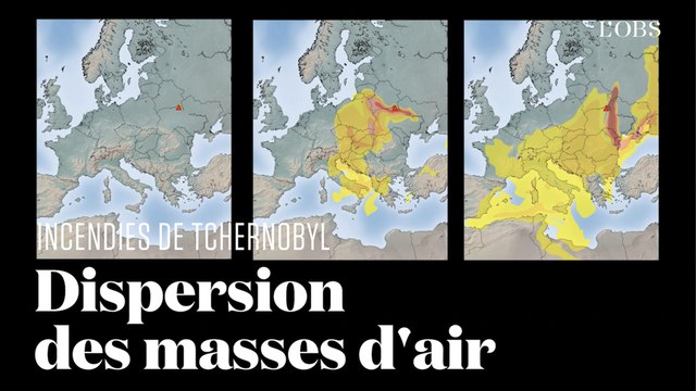Incendies de Tchernobyl : modélisation de la dispersion des masses d'air en Europe par l'IRSN