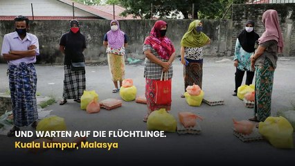 Soziale Distanzierung in Bildern, überall auf der Welt