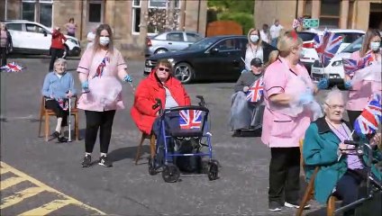 Dorrator Court sheltered housing in Camelon celebrated the 100th birthday of Fred Walker