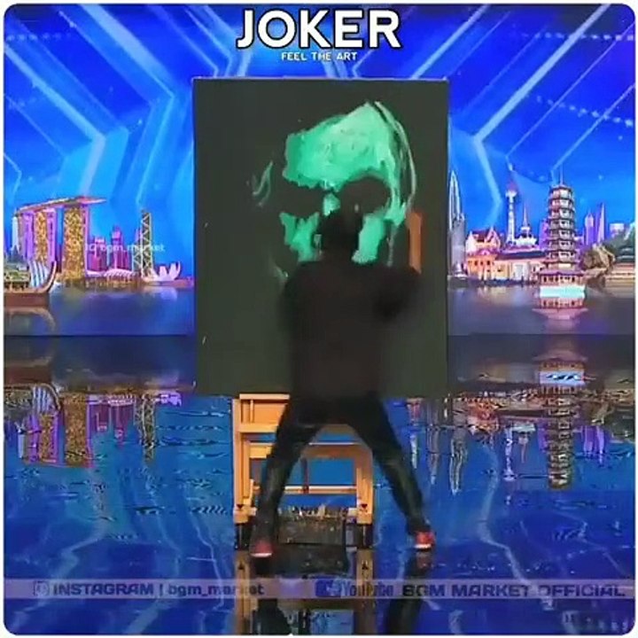 This_painter_is_insane_BlindFol Painting Joker with close eyes