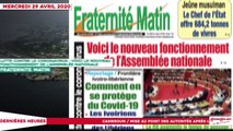 Le Titrologue du 29 avril 2020 : Guillaume Soro après sa condamnation, « Quand tu auras fini de détruire, tu seras détruit»