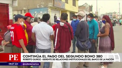 Primera Edición: Cobro del bono 380 soles se realiza según el último número de DNI