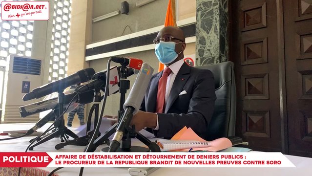 Affaire de déstabilisation et détournement de deniers publics - le procureur de la republique brandit de nouvelles preuves contre Soro