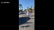 Man dressed as Marilyn Monroe dances in San Diego while quarantined