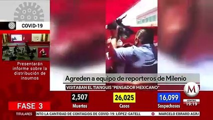 Agreden a reporteros de Milenio en tianguis "Pensador Mexicano"