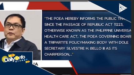 Pagkuha ng OEC, walang kinalaman sa PhilHealth premium