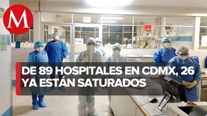 26 hospitales de la CdMx sin camas para pacientes con covid-19