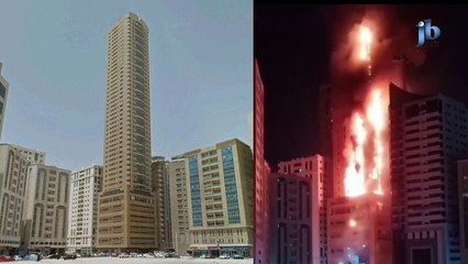 2020 - Großbrand in die VAE, Abbco Towers in Flammen
