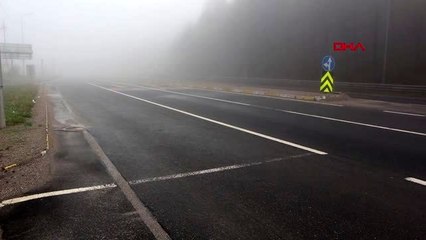 Bolu Dağı'nda sis görüş mesafesini düşürdü