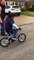 Worthing five-year-old James Collishaw practising for his charity bike ride