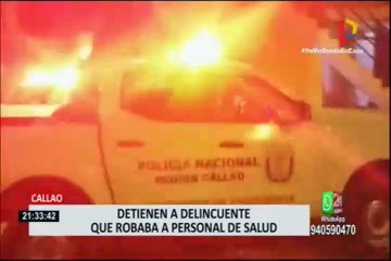 Callao: detienen a delincuente que robaba a personal de salud