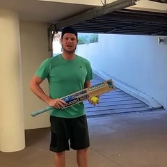 Steve Smith, Just a little bit of isobatting to keep up the hand-eye coordination cricketdrill stayhome stayactive