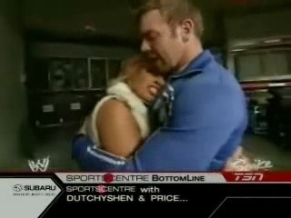 3.29.04 Trish Stratus & Christian Backstage Segment