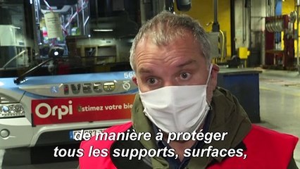 Covid-19: la RATP désinfecte ses bus par "nébulisation"