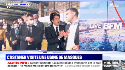 Castaner visite une usine de masques - 06/05