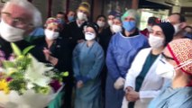 Koronavirüsü yenen doktor alkışlarla taburcu oldu